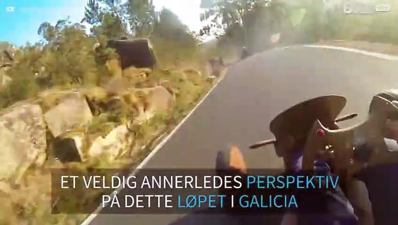 Tradisjonelt olabilløp i Galicia filmet med hjelmkamera