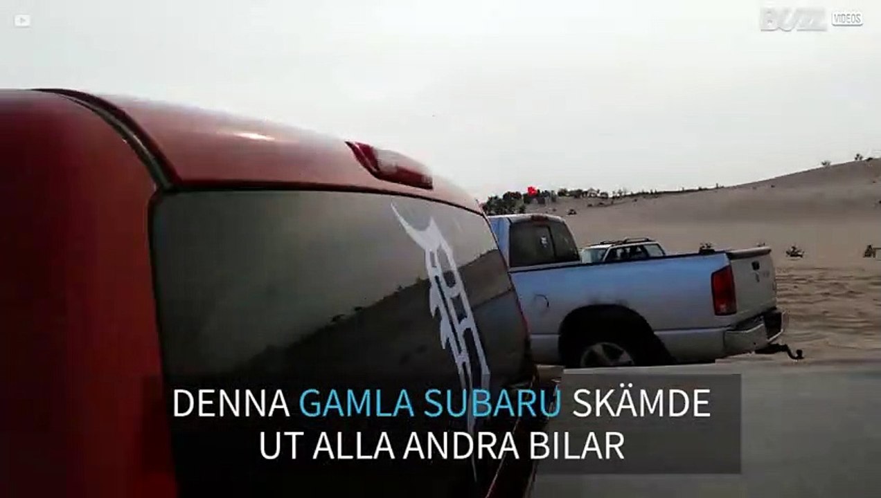 Gammal Subaru skämmer ut alla andra bilar!