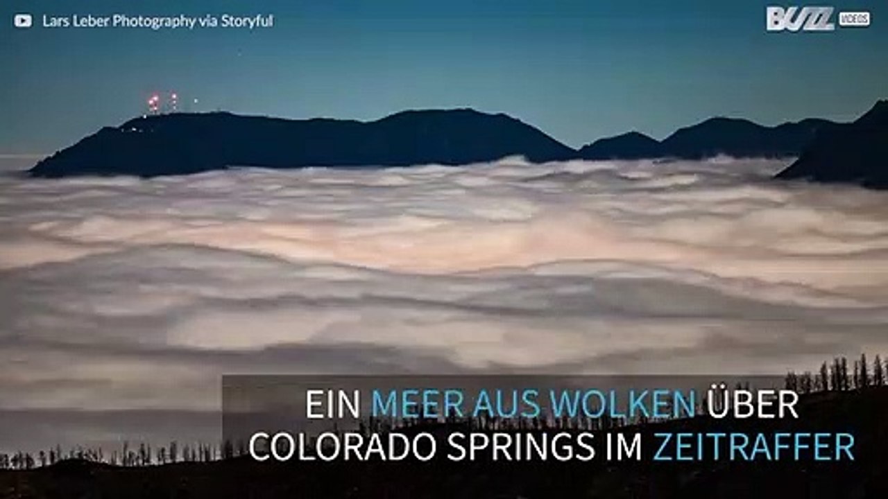 Wolkenmeer über Colorado Springs im Zeitraffer