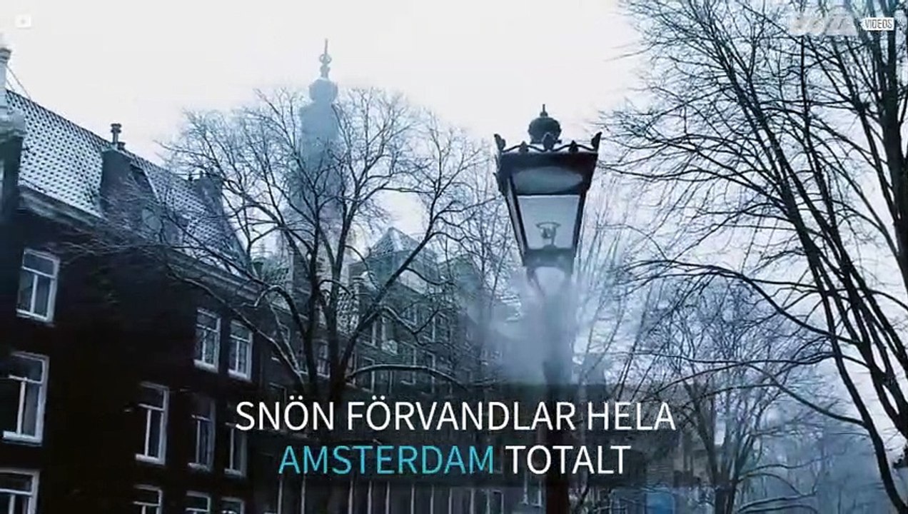 Amsterdam blir en magisk saga när det snöar