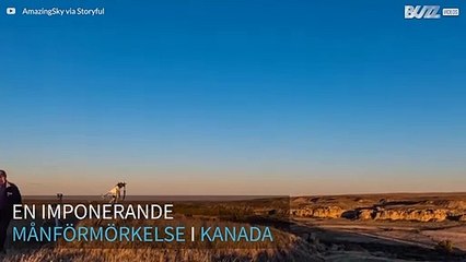 Imponerande video visar månförmörkelse i Kanada