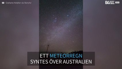 Tidsförlopp över meteorregn i Australien