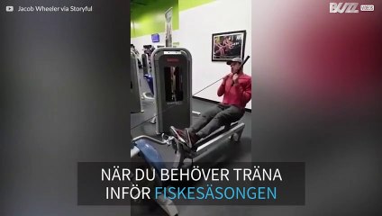 När du tränar dina fiskemuskler på roddmaskinen