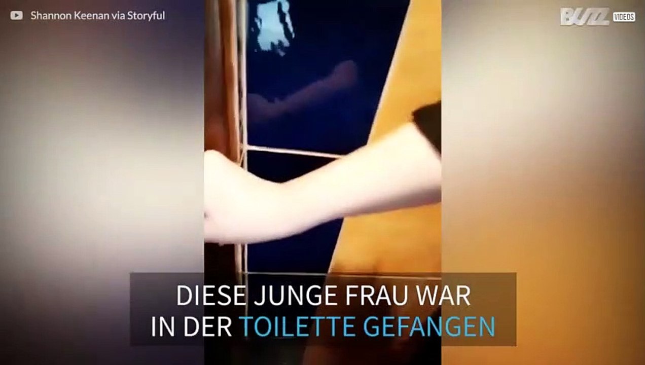 Junge Frau aus der Toilette gerettet