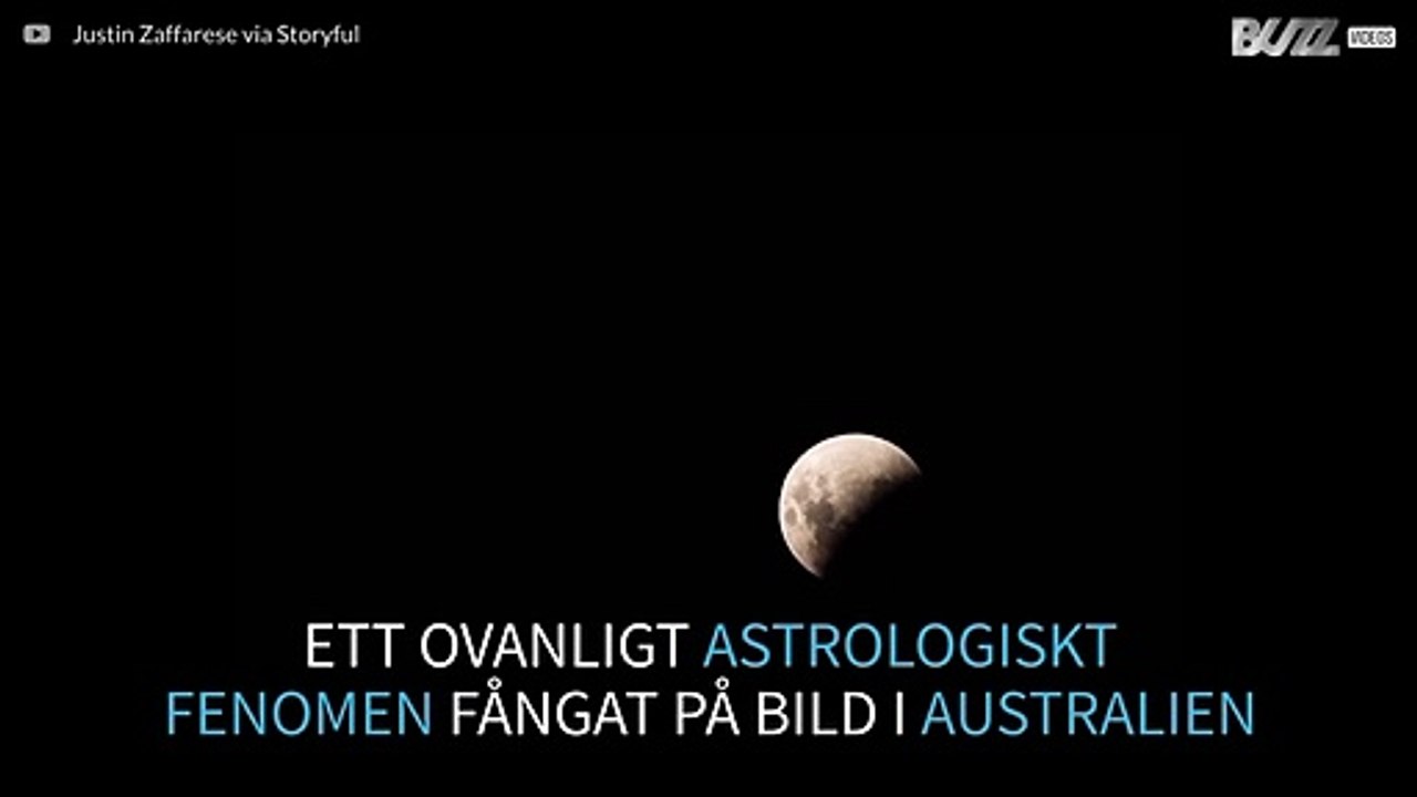 Blodfärgad supermåne i Australien