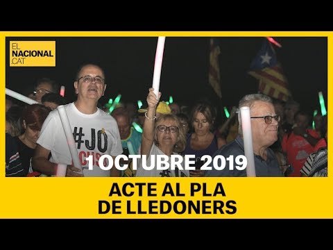 Acte al pla de Lledoners en commemoració als fets de l'1-O