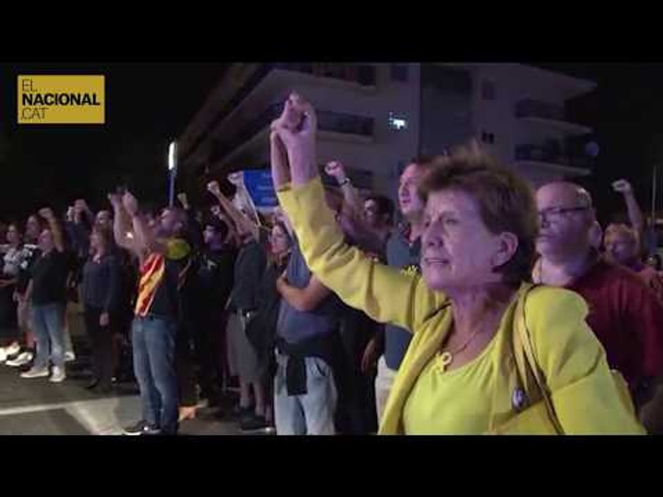 Manifestació contra la Guàrdia Civil a Calella