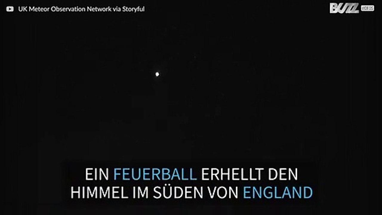 Ein Meteor erhellt den Himmel in Südengland