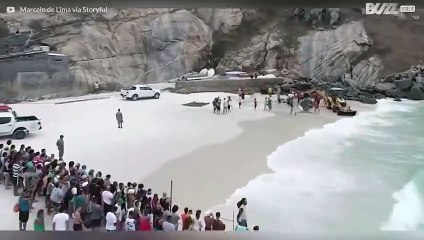 Gestrandeter Wal an der Küste Brasiliens gerettet