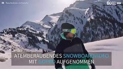 Atemberaubendes Snowboardvideo aus Kasachstan