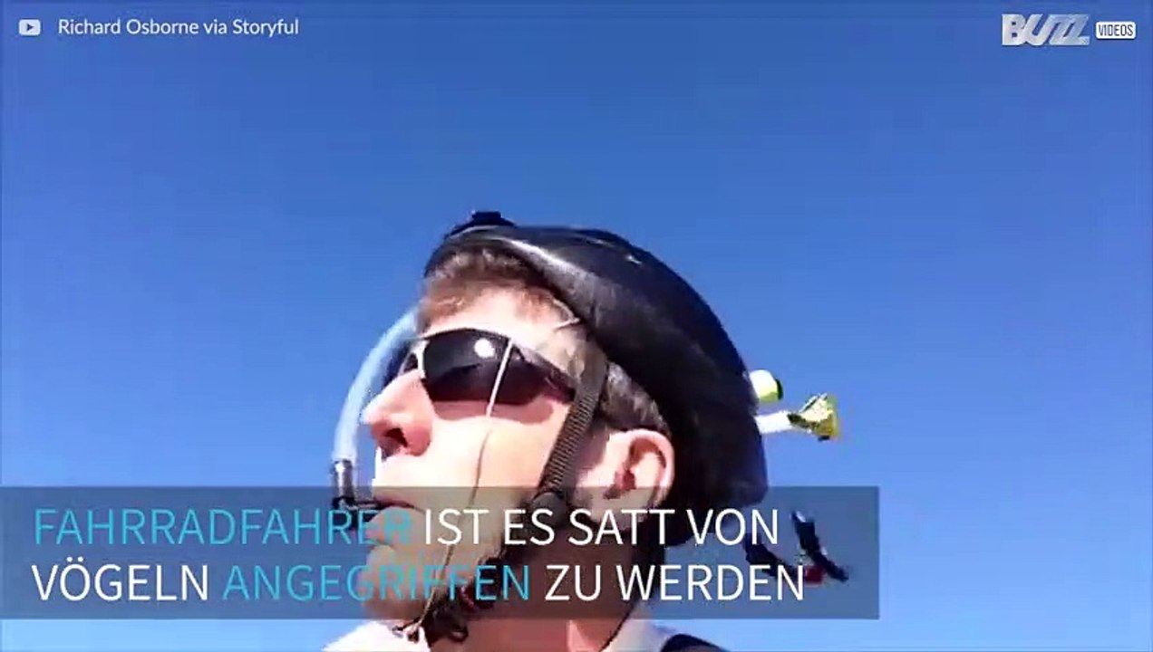 Not macht erfinderisch - Fahrradfahrer entwickelt Anti-Vogel-Helm