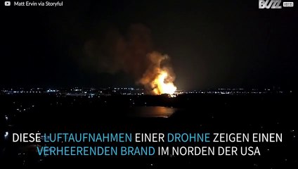 Luftaufnahmen eines verheerenden Brandes in den USA