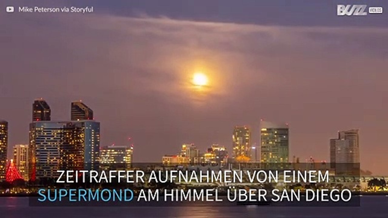 Supermond erleuchtet den kalifornischen Himmel am ersten Tag des neuen Jahres