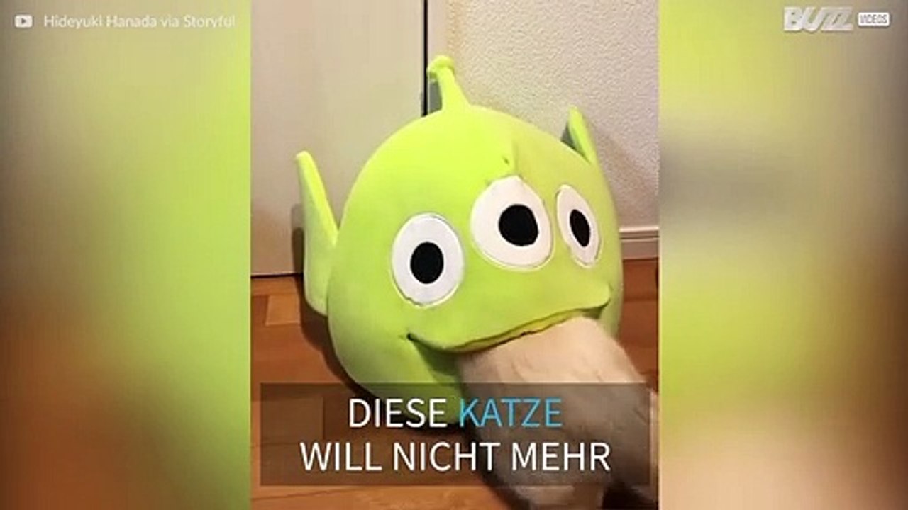 Katze wird von Alien gefressen