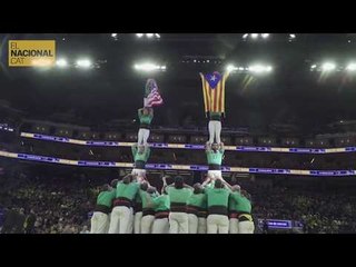 Els Castellers de Vilafranca porten l'estelada a l'NBA