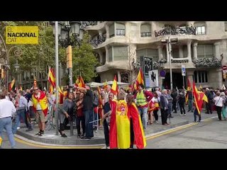 A punt de començar la manifestació central del 12-O a Barcelona