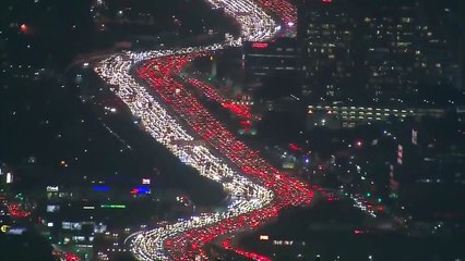 Thanksgiving Traffic Jam Los Angeles 405 Freeway at Complete standstill 11/21/2017