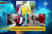 San Miguel: fiscalizadores detienen a mototaxista informal que atacó con un bate de béisbol