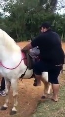 أقوى سقوط عن الخيل على الإطلاق مسخرة