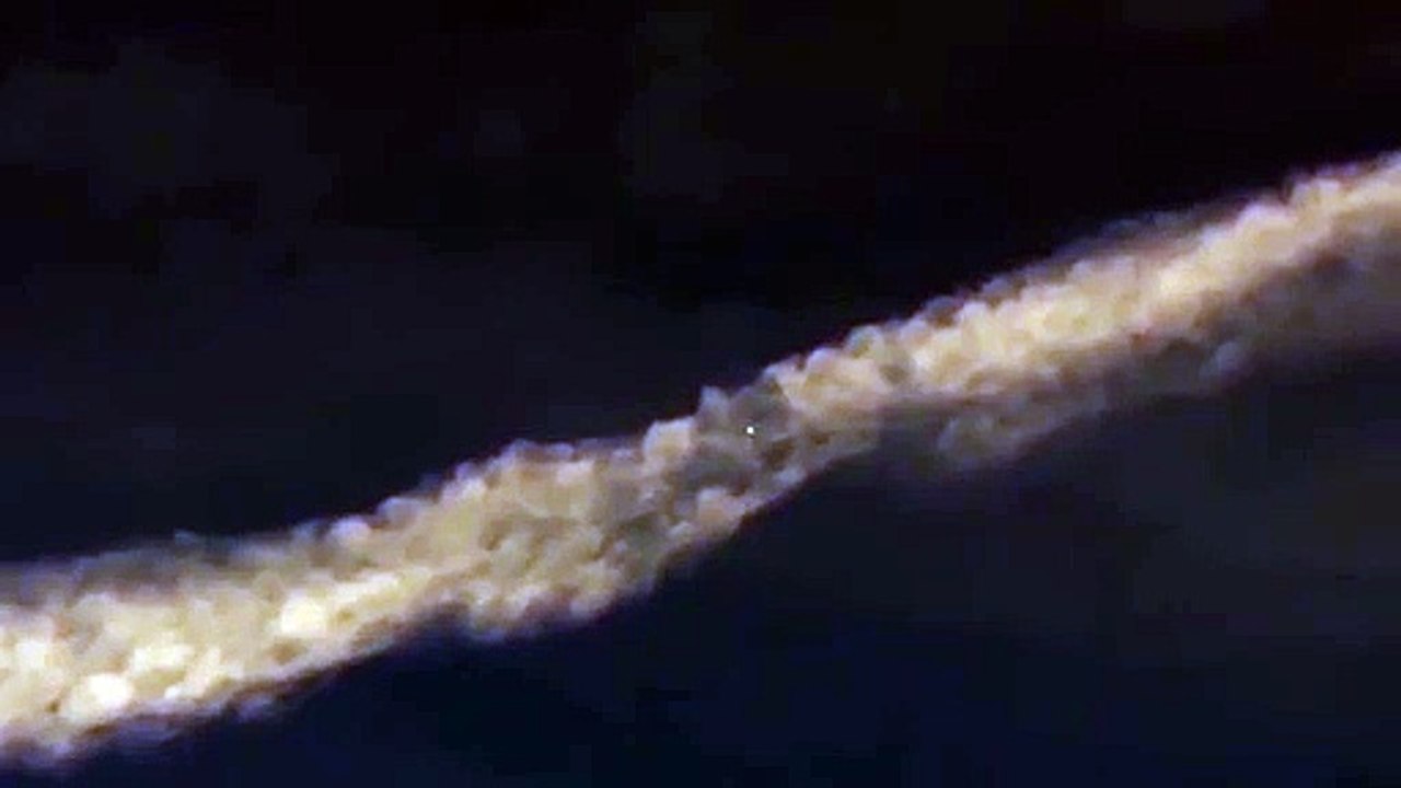 Astonishing moment UFO scatters CLOUDS