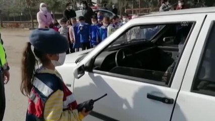 Son dakika haberleri... KAHRAMANMARAŞ - Çocuklara uygulamalı trafik eğitimi