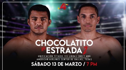 Canal 4, La Mejor Televisión transmitirá la revancha «El Gallo» Estrada vs «Chocolatito» 2