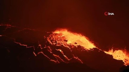 Son dakika: - Brezilyalı maceraperest, bin 187 derece sıcaklıktaki lav gölü üzerinden geçti