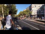 Els CDR tallen la Gran Via de Barcelona a l'alçada de plaça Espanya