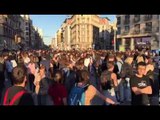 Els CDR ocupen la plaça Universitat en la seva marxa per Barcelona