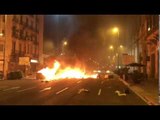 Barricada amb foc talla el carrer Aragó de Barcelona