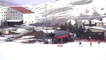 Erciyes Dağı'na İlkbaharın ilk karı yağdı