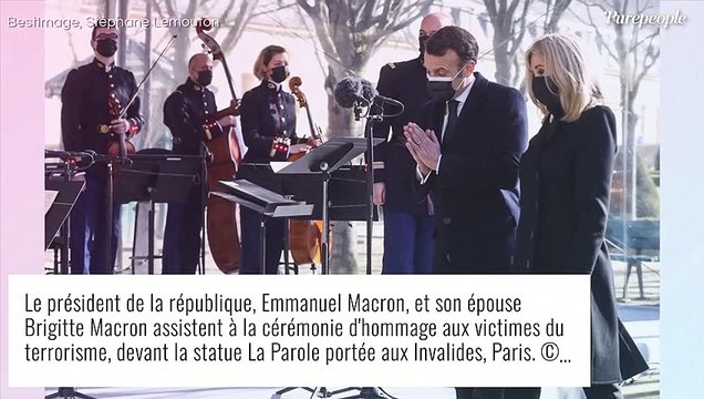 Emmanuel et Brigitte Macron émus et soudés pour l'hommage aux victimes du terrorisme