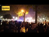 Crits d’independència per part dels manifestants en els aldarulls al passeig de Gràcia