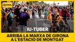 L'Iu-tuber rep a l'estació de Montgat la marxa provinent de Girona