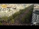 Vistes aèries de la manifestació al Passeig de Gràcia i l'Avinguda Diagonal