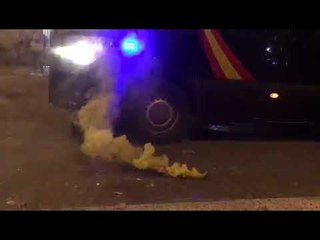 Pot de fum a la policia espanyola a Via Laietana