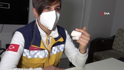 Hasta tarafından parmağı ısırılan sağlık personeli hastanelik oldu