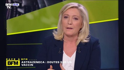 Marine Le Pen: "Je n'ai qu'une confiance limitée dans les instances européennes compte tenu de la manière dont elles ont géré cette crise sanitaire depuis un an"