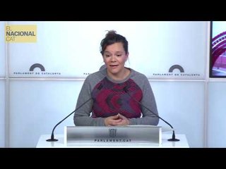 Natàlia Sànchez (CUP) diu que signen la proposta de resolució per "solidaritat antirepressiva"