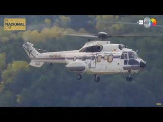 Aterriza en el Valle de los Caídos el primer helicóptero que transportará Franco