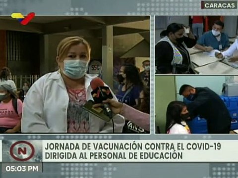 Entérate | Realizan jornada de vacunación contra la COVID-19 dirigida al personal de educación en Caricuao