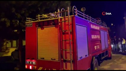 Yangında dumandan etkilenen anne ile oğlu hastaneye kaldırıldı