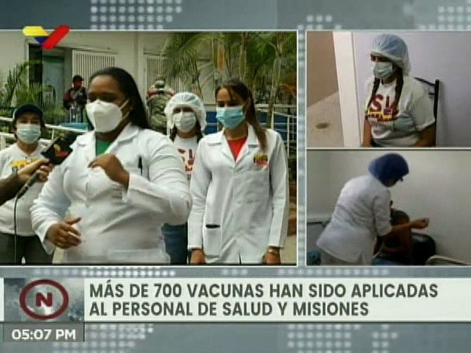 Más de 700 vacunas contra la COVID-19  han sido aplicadas al personal de salud y misiones en el CDI Ernesto "Che" Guevara de Caracas