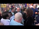 Els manifestants increpen Josep Ramon Bosch, president fundador de Societat Civil Catalana