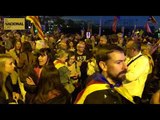 Aurora Madaula (JxCat) i Betona Comín (ANC) a la manifestació contra la monarquia a Barcelona