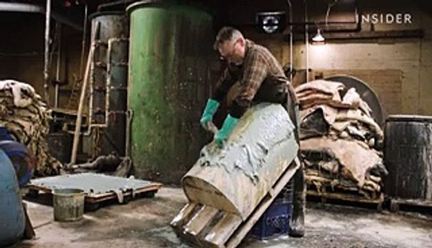 How animal hides are made into parchment at the last workshop of its kind in the US