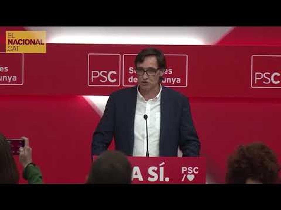 Salvador Illa (PSC) assegura que "un cop més" els socialistes "tornen a guanyar aquestes eleccions"