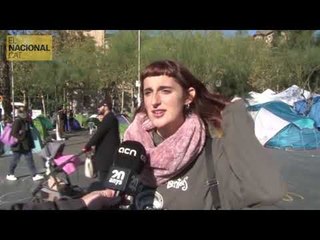 La situació dels acampats a plaça Universitat després de la marxa de les organitzacions polítiques