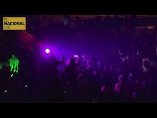 Txarango actua per sorpresa al tall de l'AP-7 a Girona