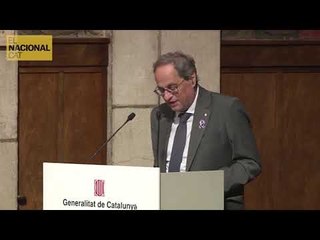 Quim Torra, avisa l'Estat que la "repressió" ja se li "gira en contra"